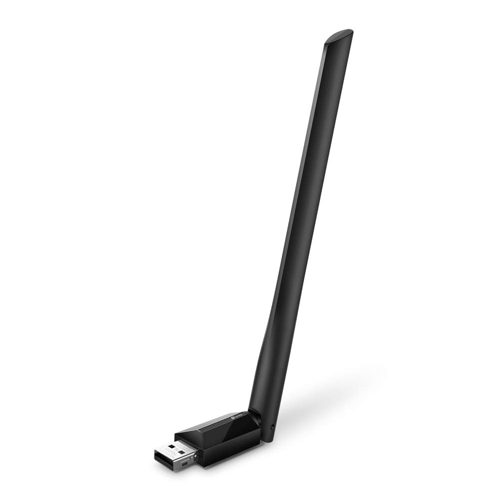 TP-Link 600 Mbps Wifi Wireless Network USB Adapter for Desktop Pc with 2.4Ghz/5Ghz High Gain Dual Band 5Dbi Antenna Wi-Fi,Supports Windows 11/10/8.1/8/7/Xp,Mac Os 10.15&Earlier(Archer T2U Plus),Black
